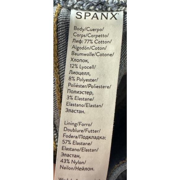 Spanx Women's Distressed Skinny Stretch Blue Jeggings - Size S - Picture 7 of 7